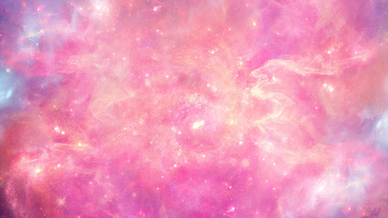 Abstract artistic pink galaxy with bright stars in a space background